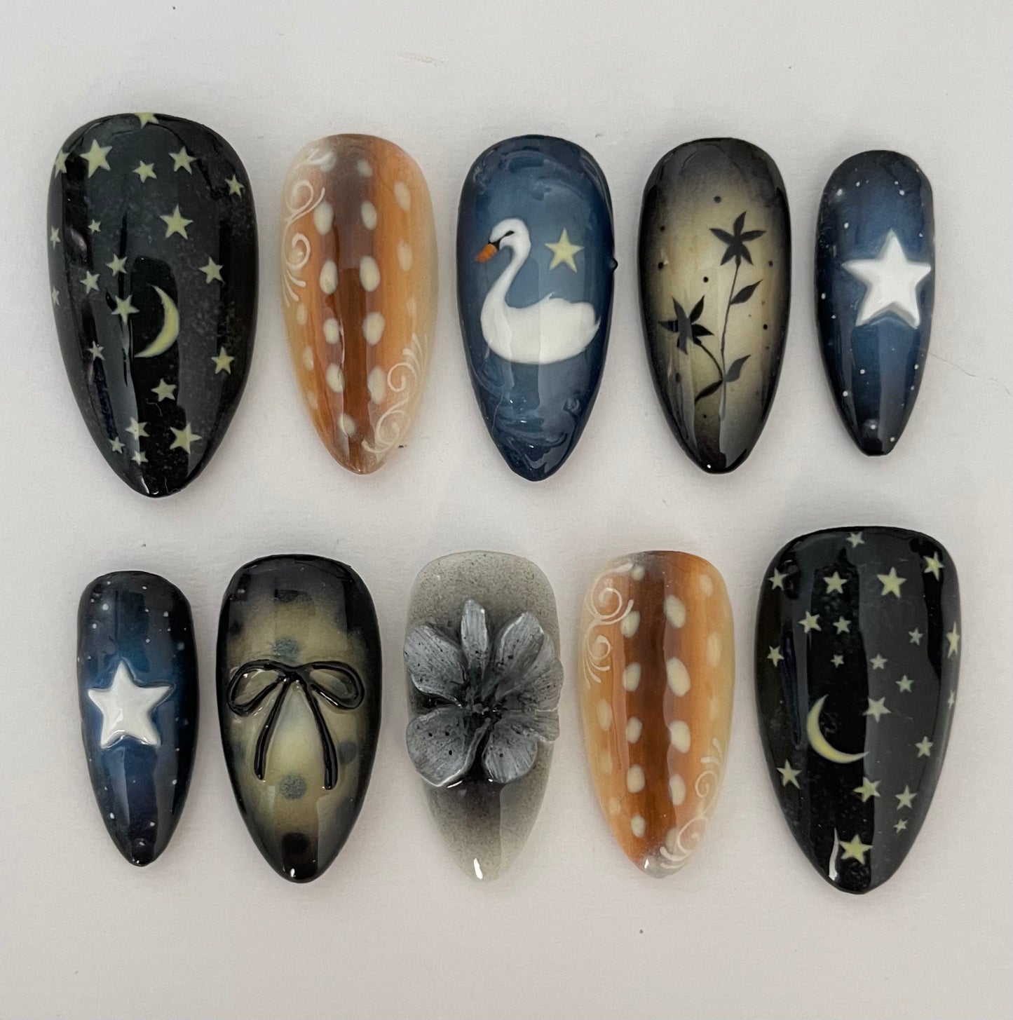 Deer on Swan Lake Set